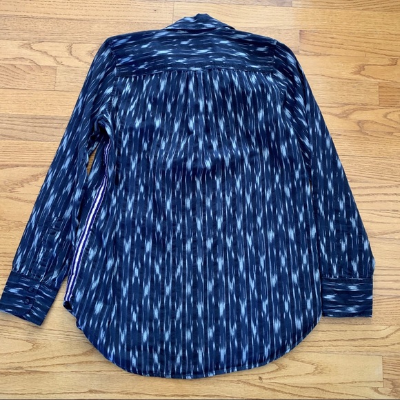 J. Crew Ikat Popover with Metallic Stripe Trim - Picture 7 of 8